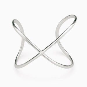 Stella & Dot Jewelry - Stella & Dot Sculpted X Cuff - Silver Stella & Dot Jewelry - Stella & Dot Sculpted X Cuff - Silver